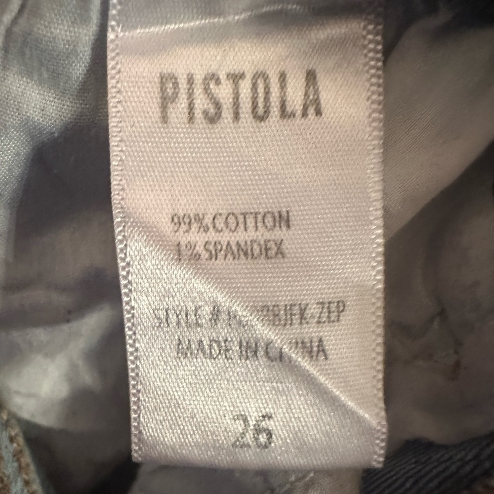 Pistola Light Wash Distressed Raw Hem Jeans Size 26 - Picture 6 of 6